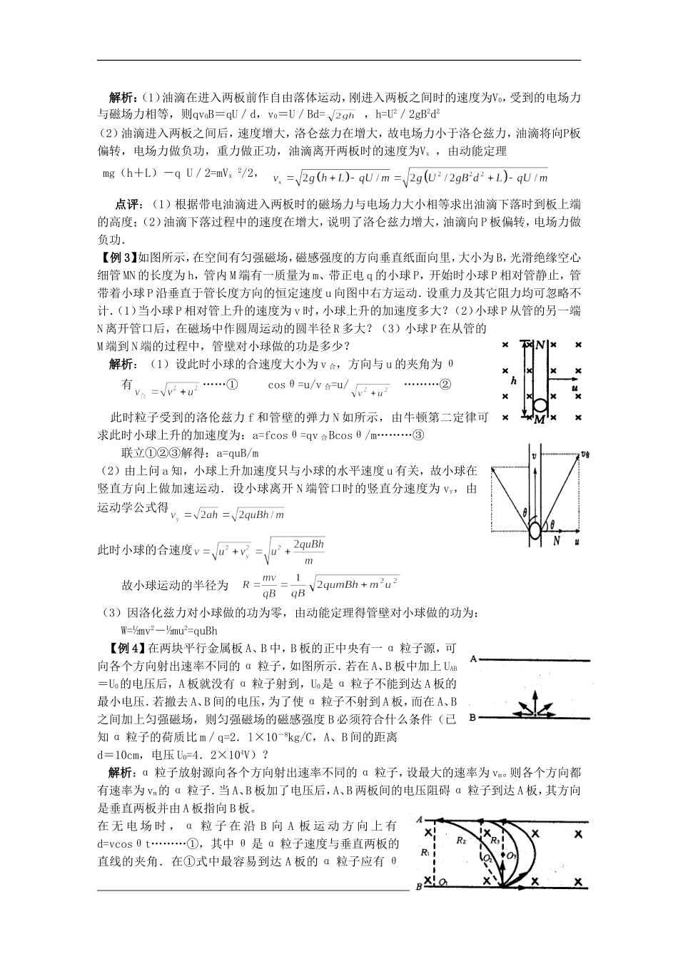 2010年高三物理一轮复习教案：磁场对运动电荷的作用_第2页
