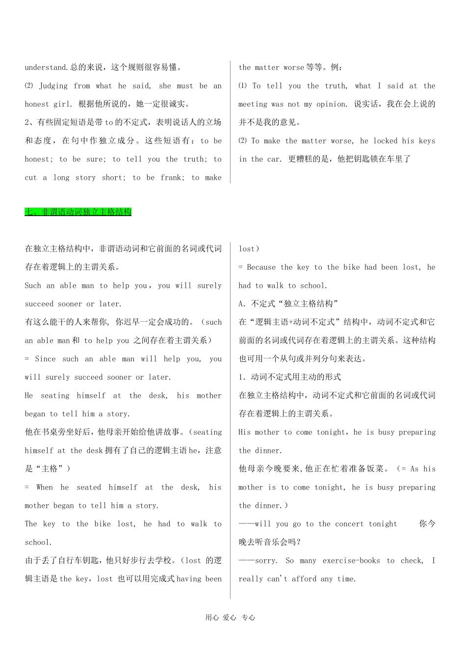 2010年高三英语高考复习专题：独立主格结构_第3页