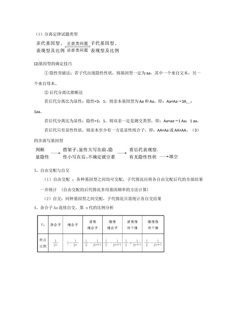 2010届高三生物专题复习教案：遗传规律_第3页