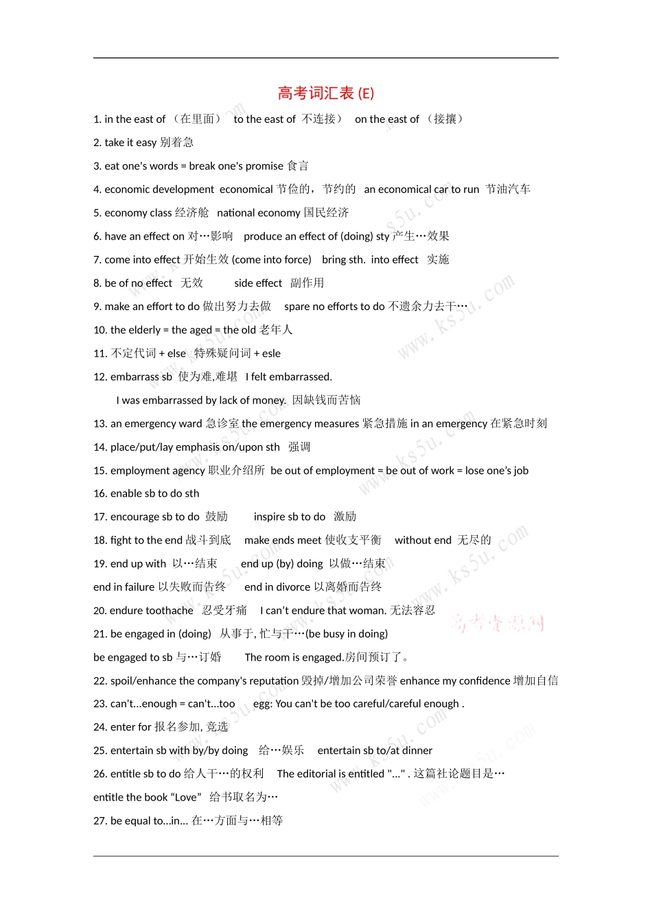 2010届高三英语高考素材：必备词汇（5）_第1页