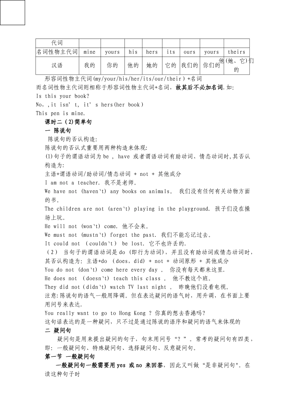 2025年初一英语语法知识点总结复习_第2页