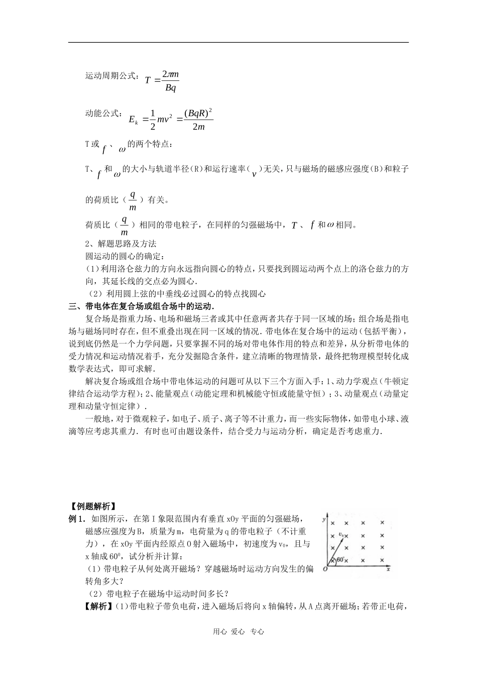2010届高三物理高考复习学案：磁场带电粒子在复合场中的运动_第2页