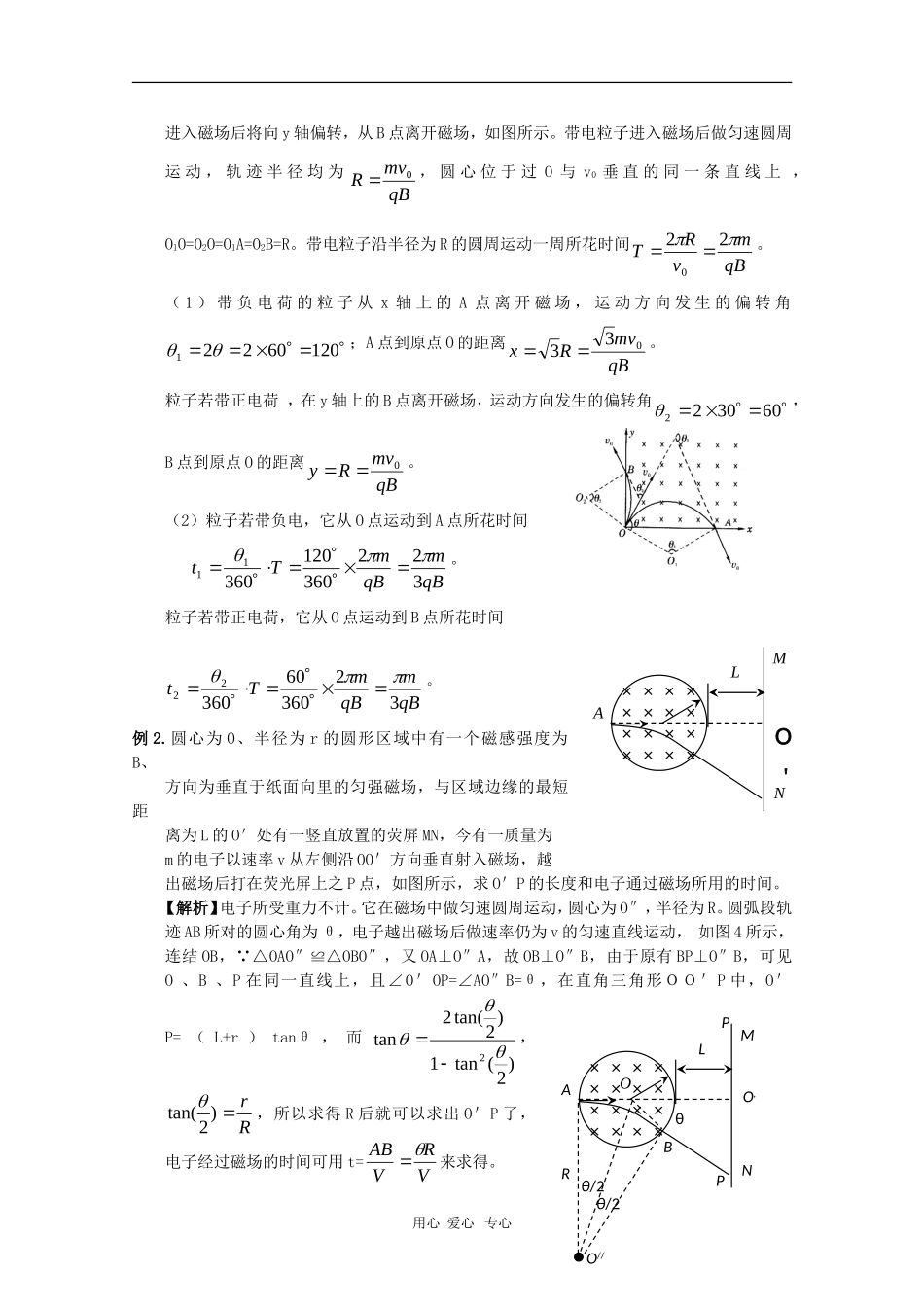 2010届高三物理高考复习学案：磁场带电粒子在复合场中的运动_第3页