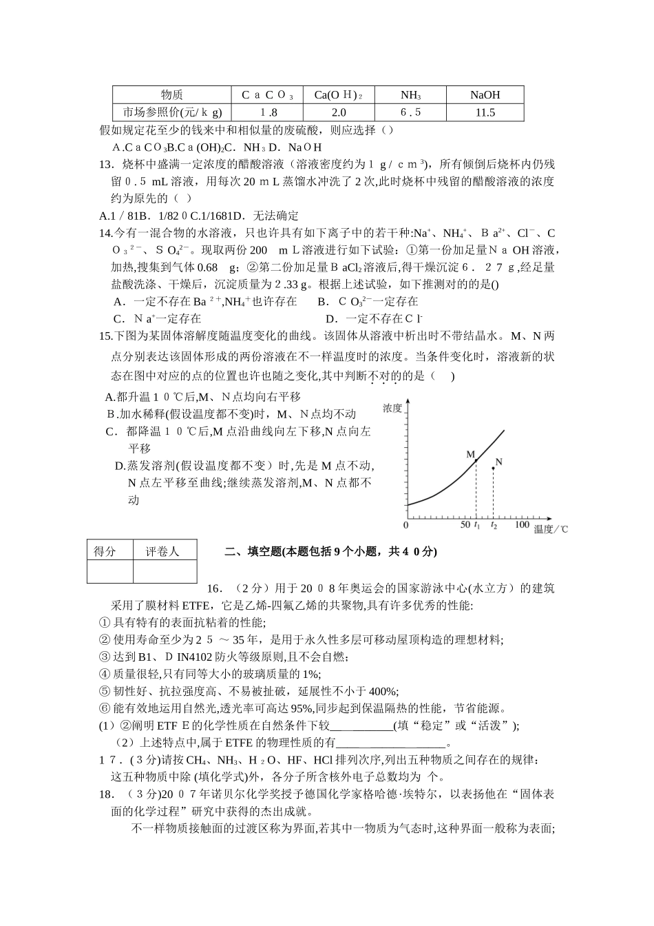 2025年天原杯化学竞赛_第3页