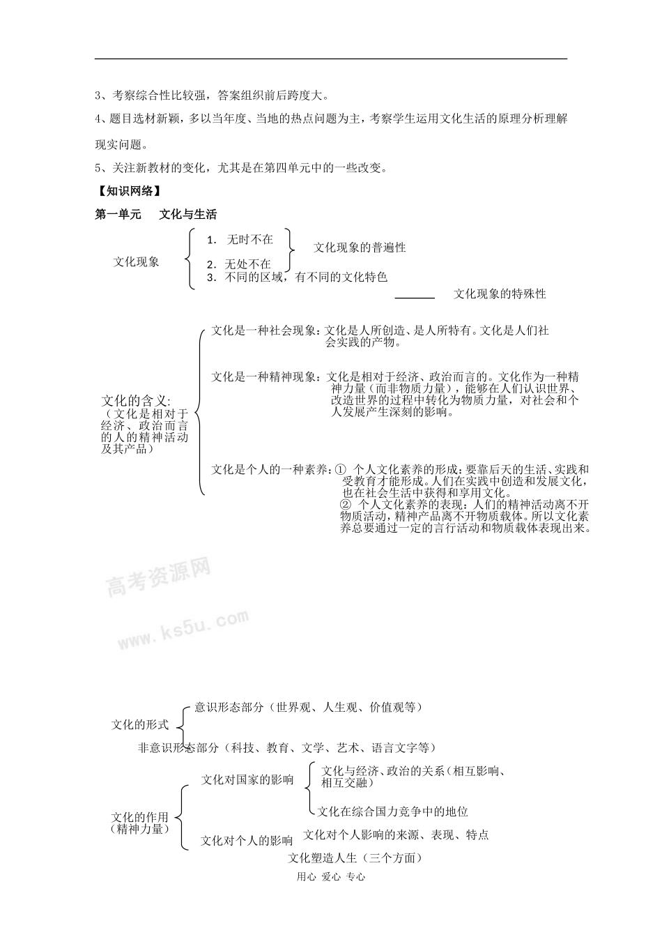 2010届高中政治高考二轮复习文化知识专题教案_第3页