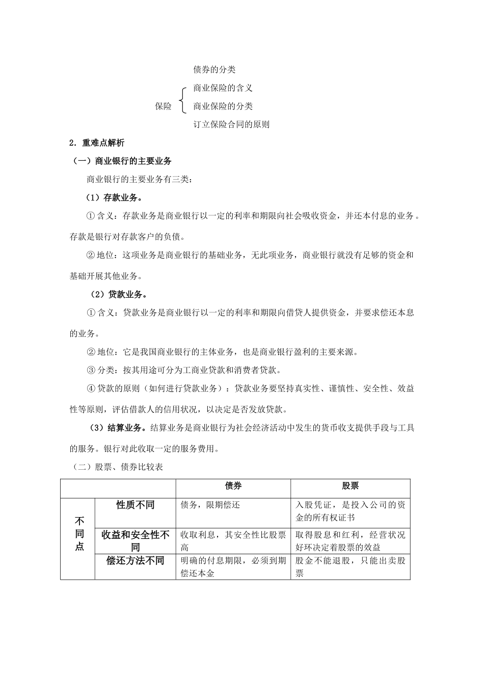 2010届高三政治一轮复习：2.6《投资理财的选择》学  （山东省泗水一中） 新人教版08版必修1_第2页