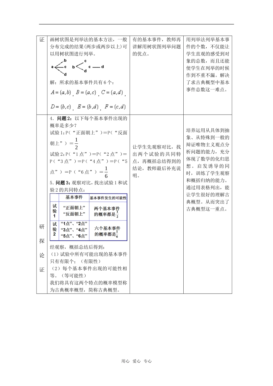 2010年第五届卡西欧杯全国高中青年教师优秀课观摩与评比活动《古典概型》教案_第3页