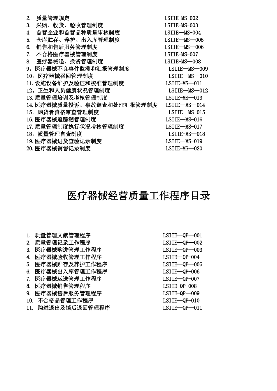 2025年医疗器械经营管理制度及工作程序全套新规_第2页
