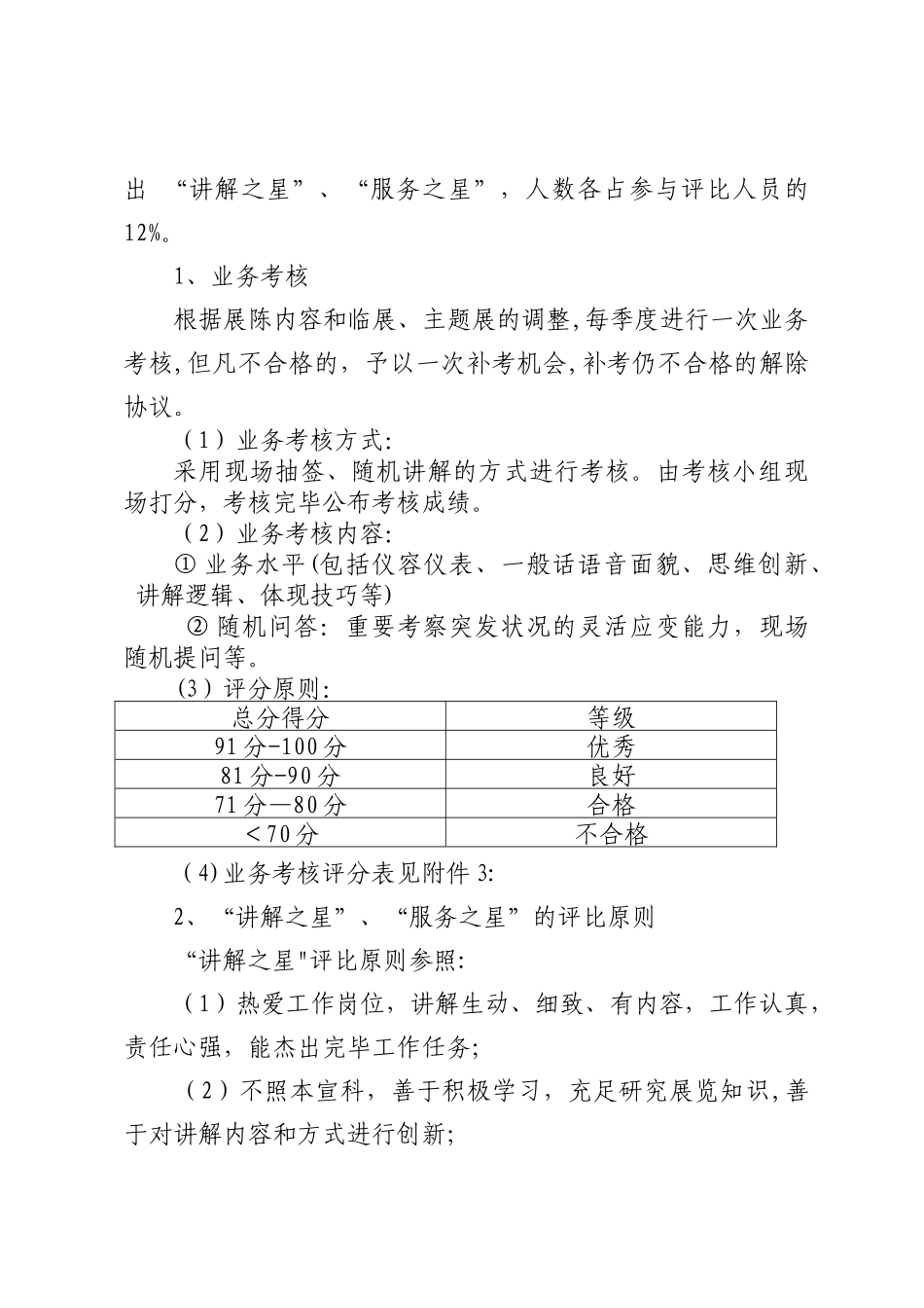 2025年展示中心讲解员考核办法_第2页
