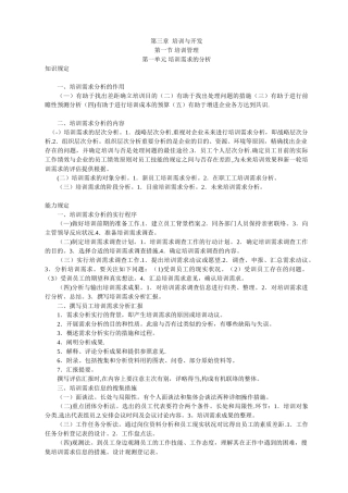 2025年助理人力资源管理师第三章要点