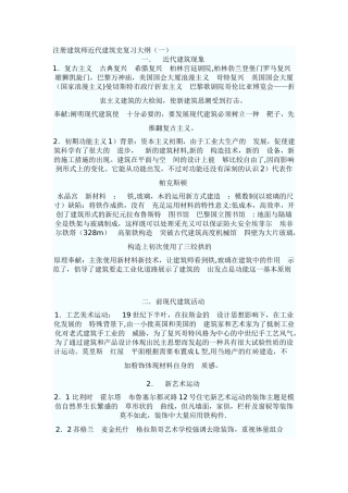 2025年一级注册建筑师考试近代建筑史