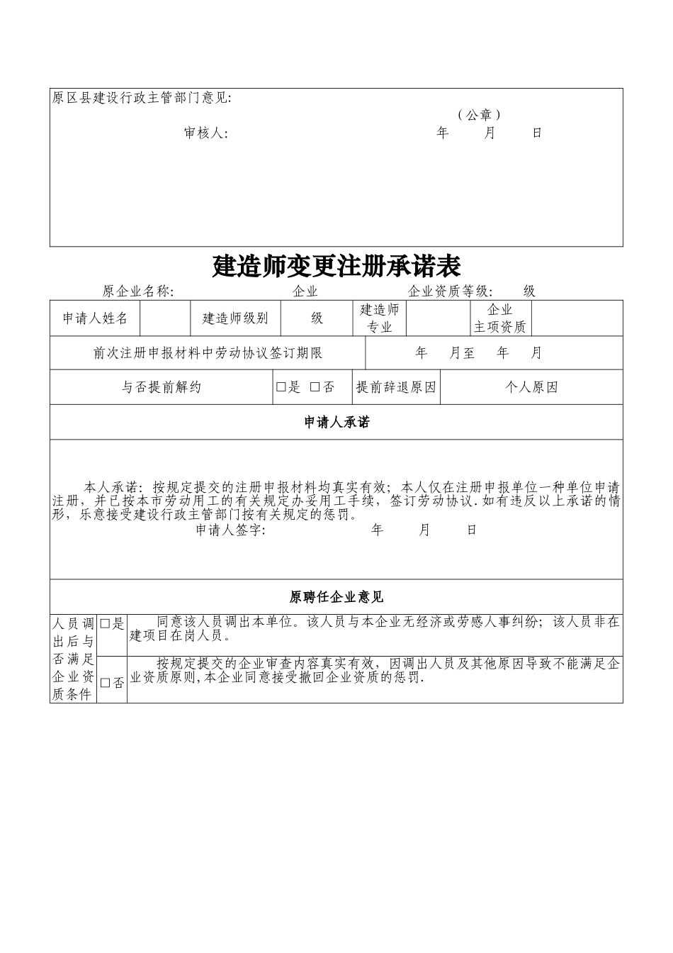 2025年一二级建造师变更注册申请资料汇总表_第2页