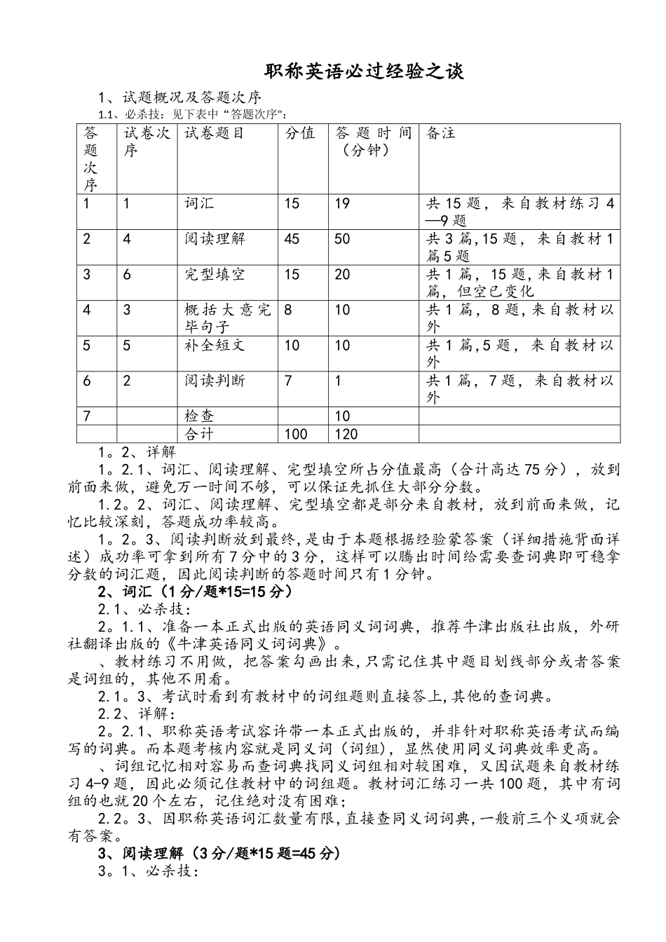 2025年全国职称英语考试秘籍一考必过_第1页