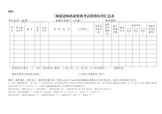 2025年二级建造师资格审查汇总表