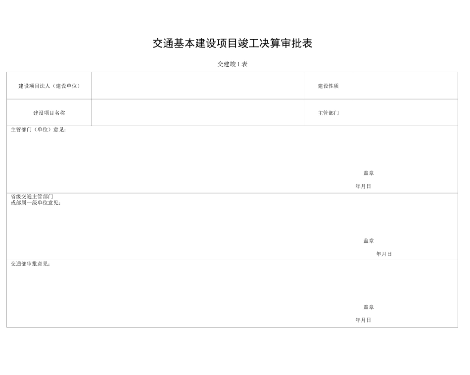 交通基本建设项目竣工决算报表_第2页