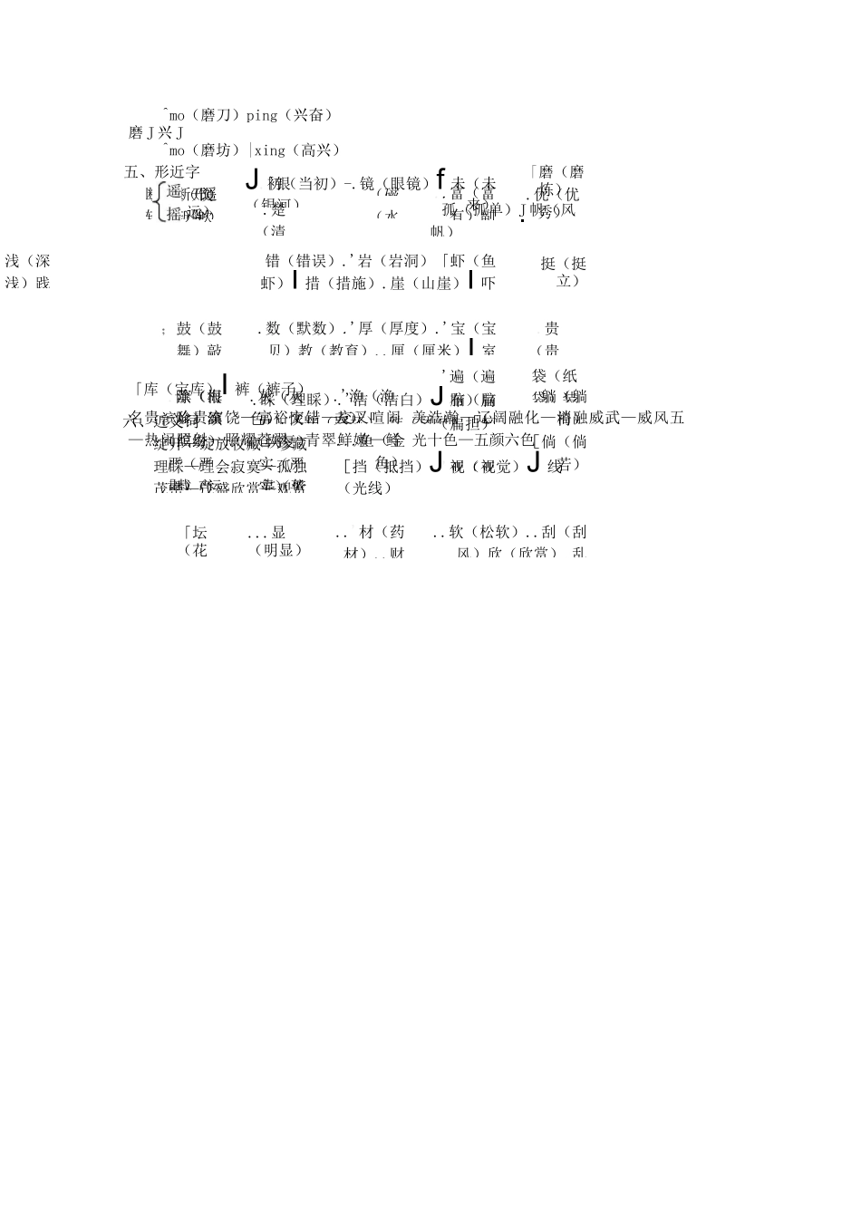 新人教版部编本三年级上册语文第6单元知识复习 资料_第2页