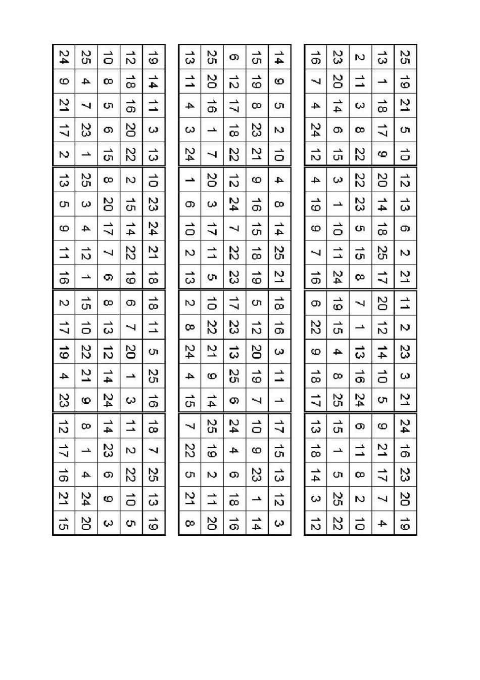 舒尔特表格5乘5到10乘10_第2页