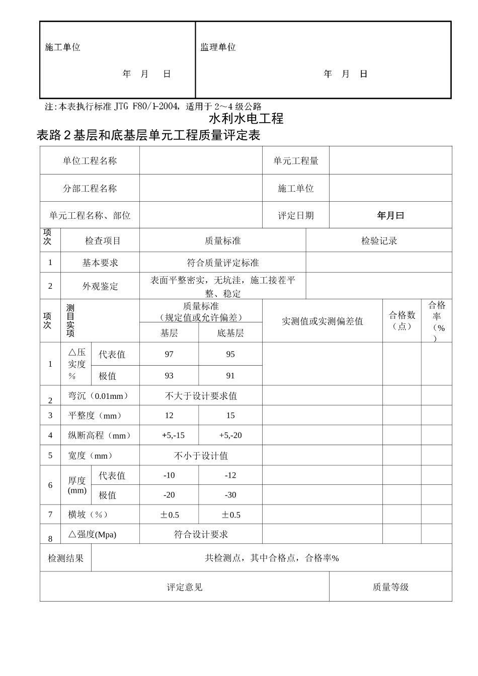 公路质量评定表格_第3页
