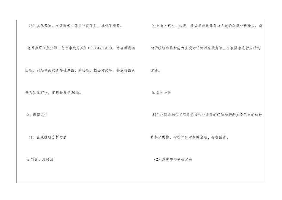 危险、有害因素分类、辨识方法及内容_第2页