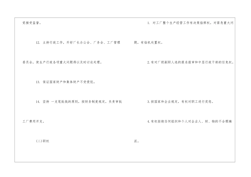 厂长工作责任制度文本格式--_第3页