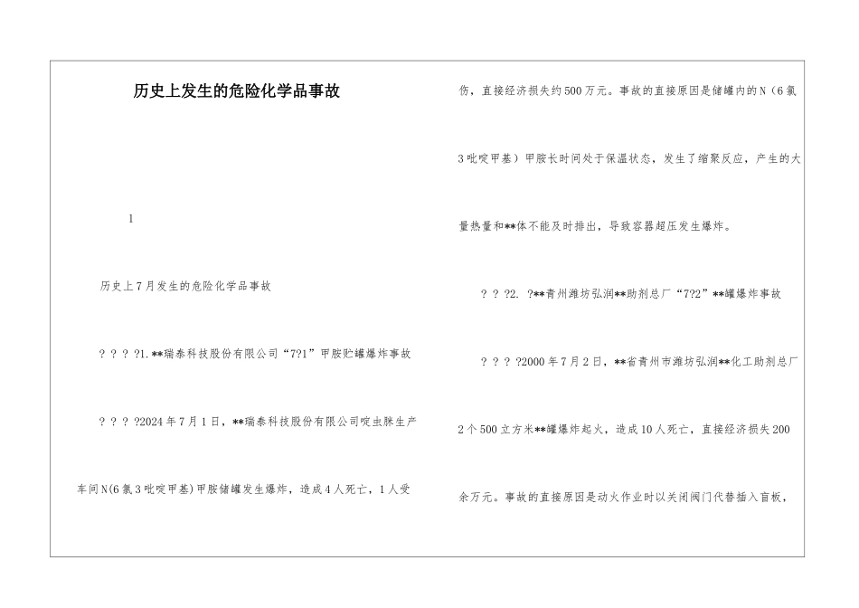 历史上发生的危险化学品事故_第1页