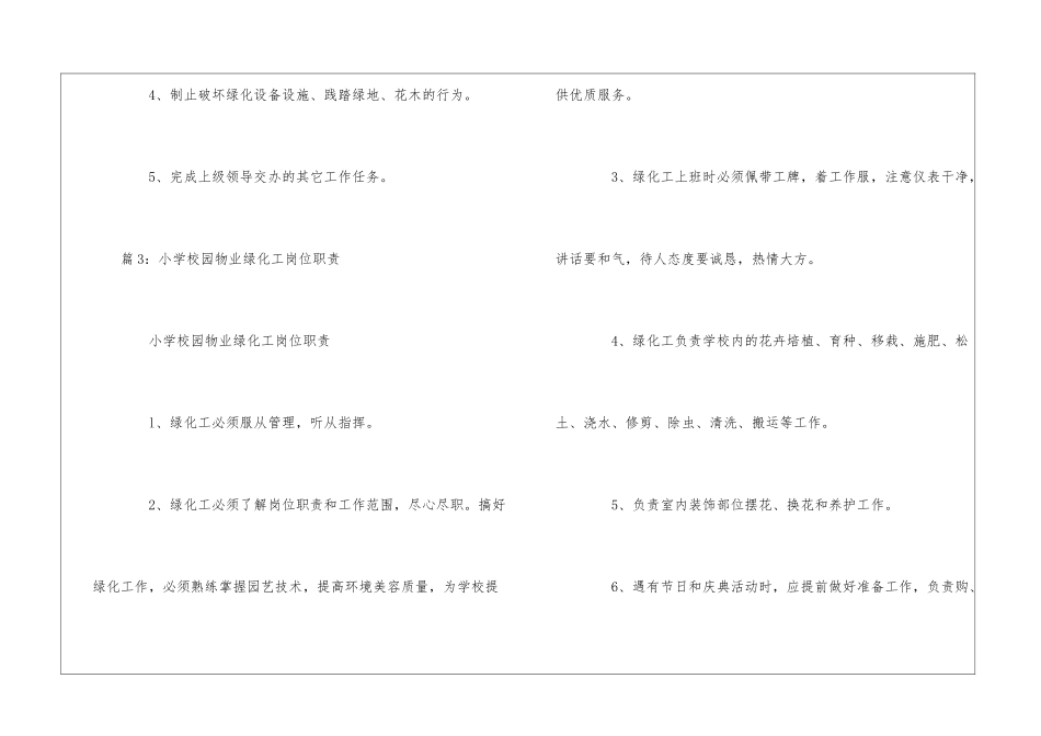 厦门XX物业绿化工岗位职责--_第3页