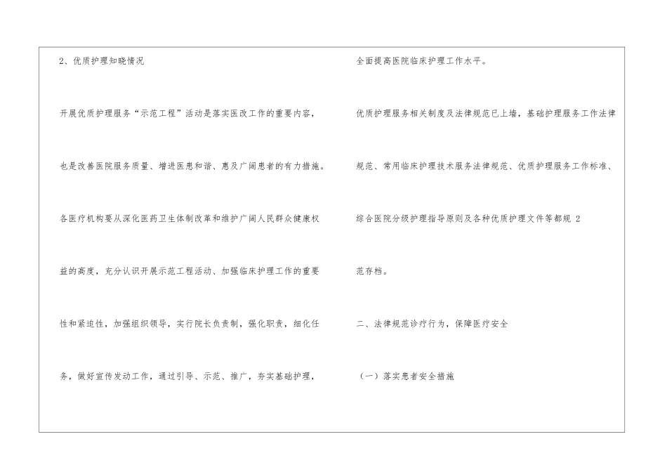 县中医院优质护理自评报告_第3页