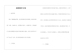 县商务部门计划