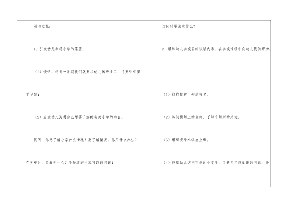 参观小学大班教案_第2页