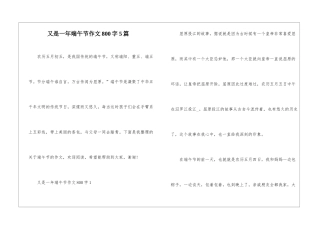 又是一年端午节作文800字5篇