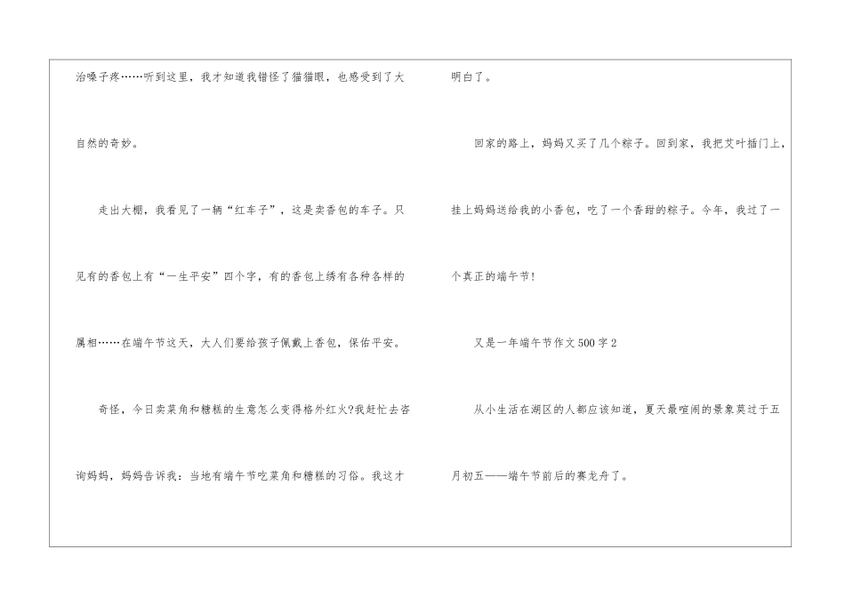 又是一年端午节作文500字6篇_第3页