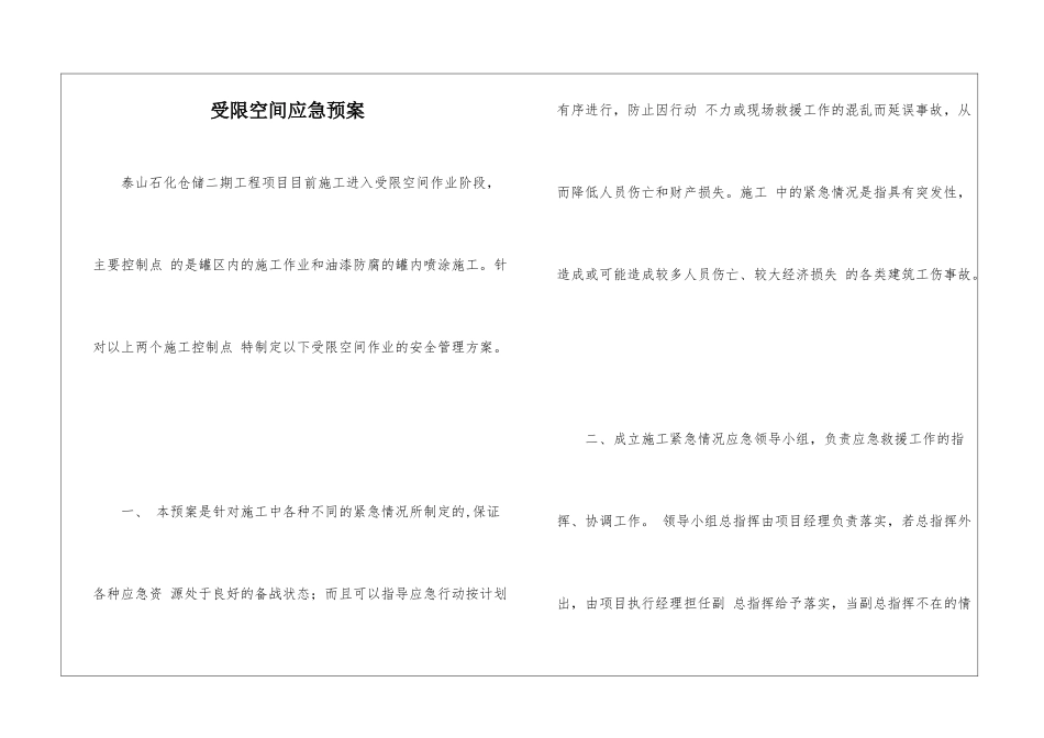 受限空间应急预案_第1页
