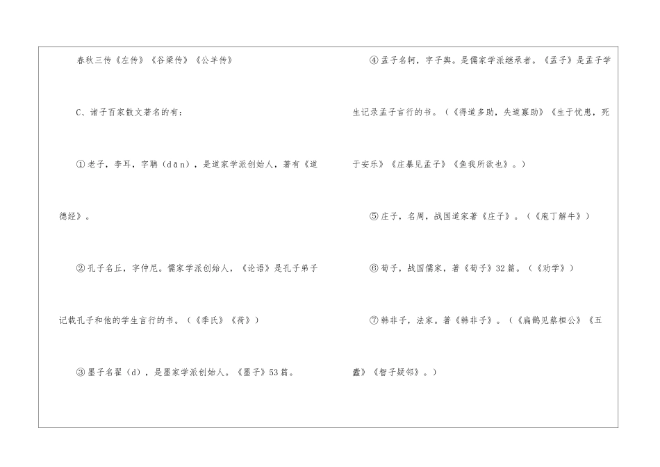 古文文学常识大全-古文文学常识高中-语文文学常识_第2页
