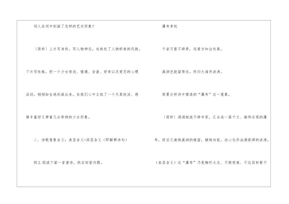 古诗鉴赏的九种答题格式-_第2页