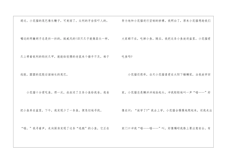 可爱的小猫五年级优秀作文5篇_第2页