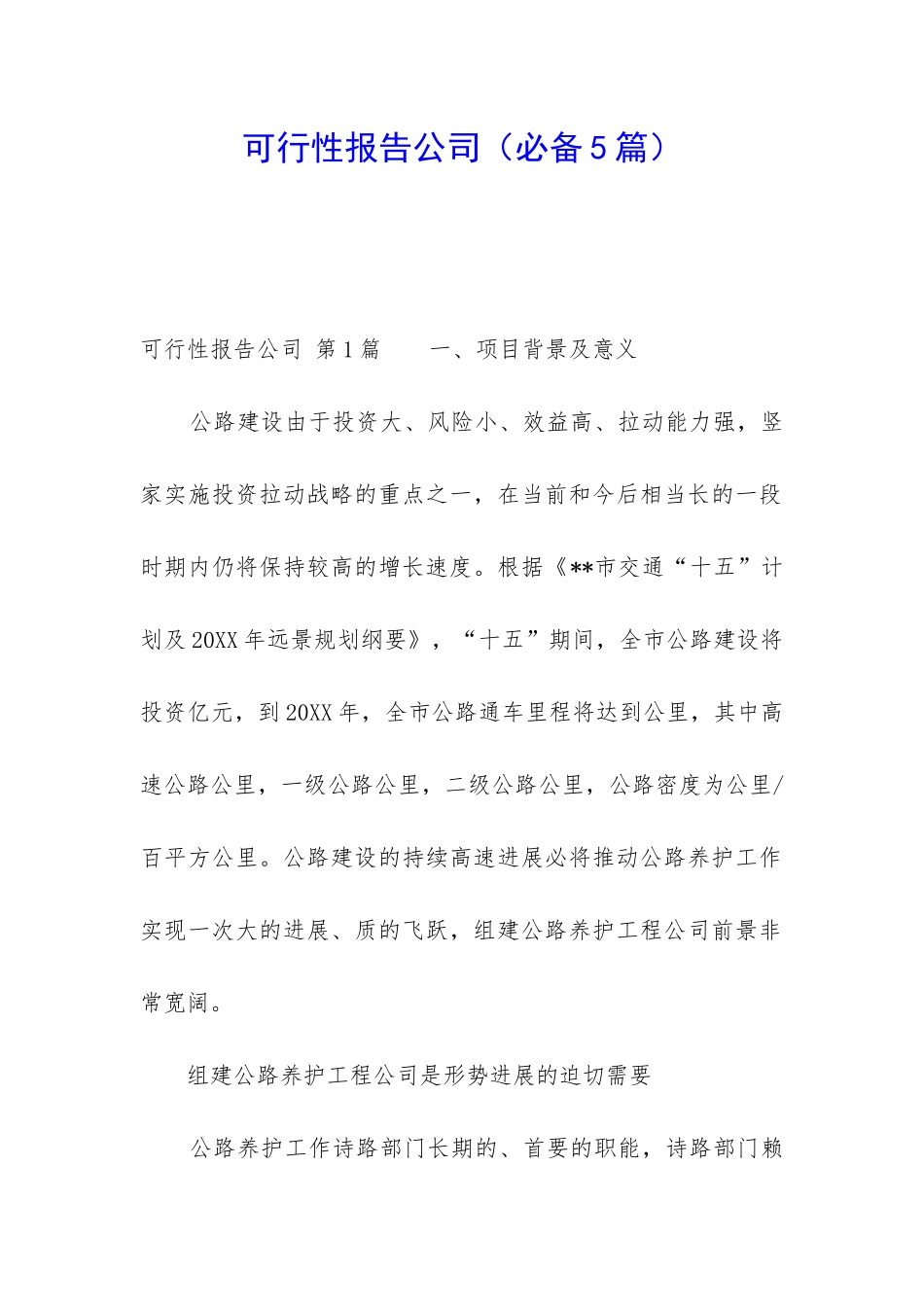 可行性报告公司_第1页