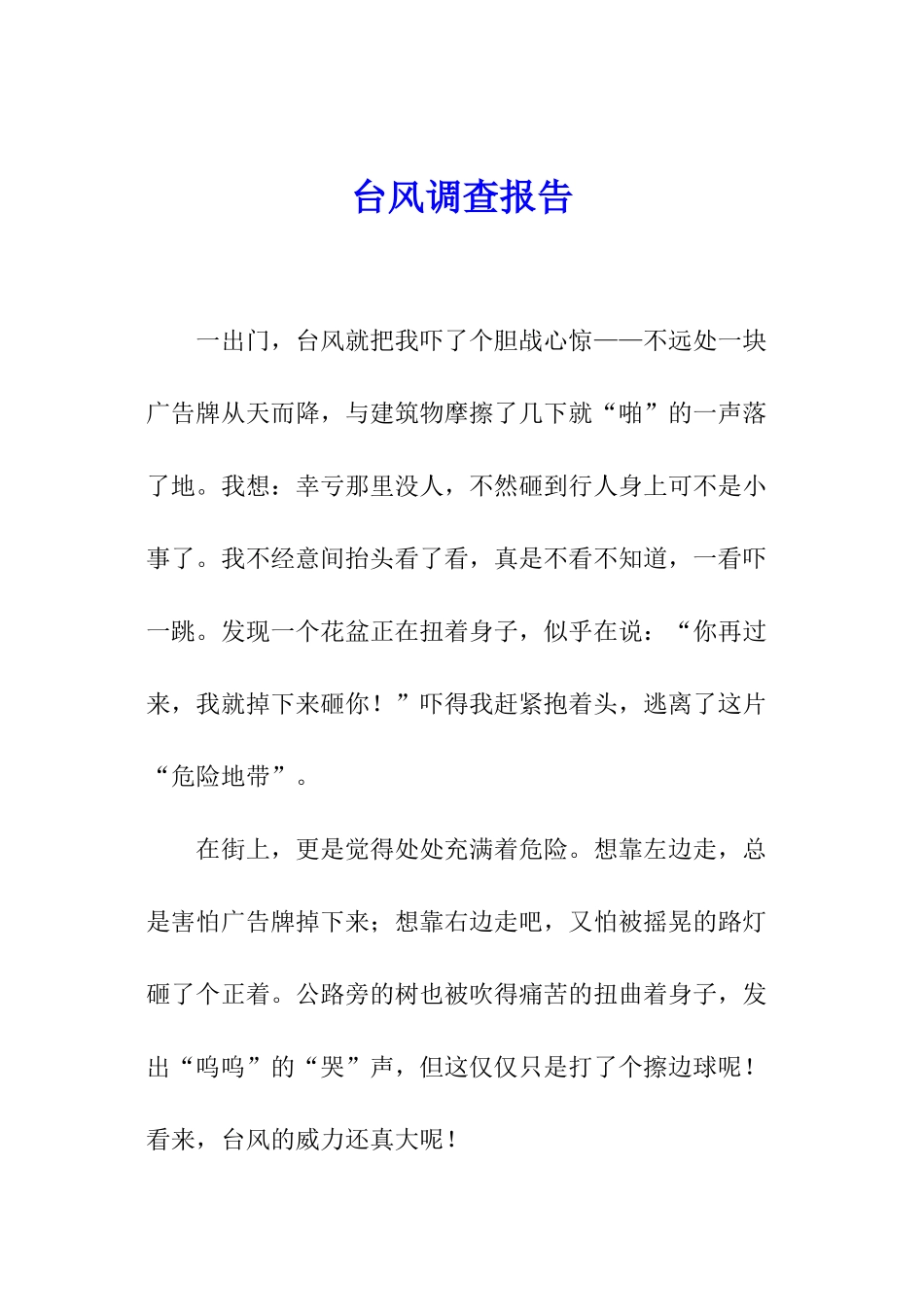 台风调查报告_第1页