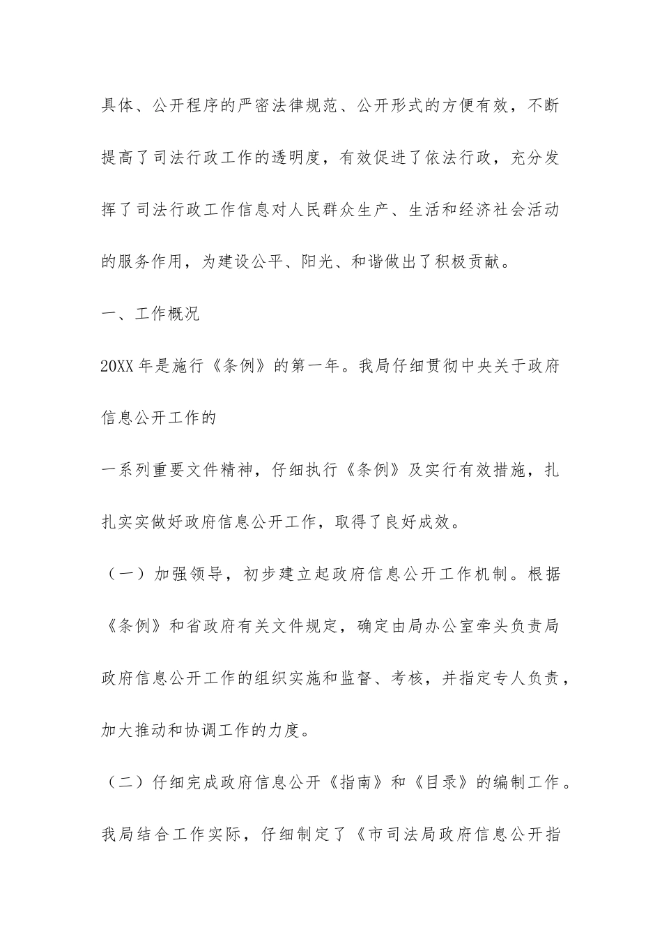 司法局政府信息公开工作报告-_第2页