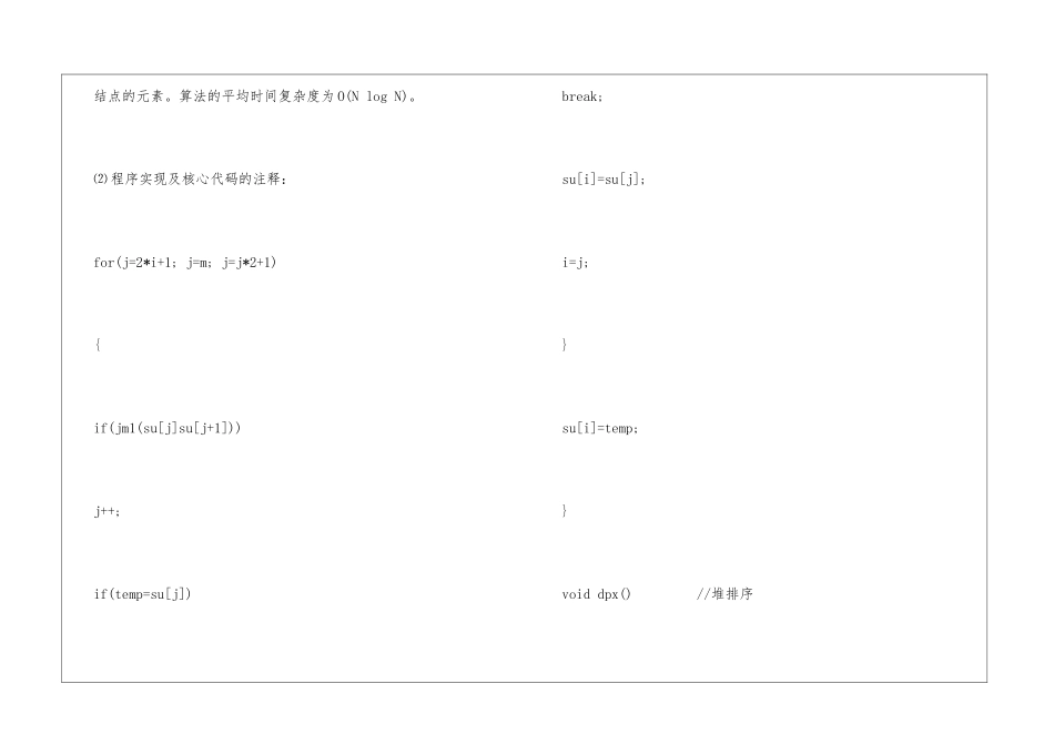 各种排序实验报告_第2页