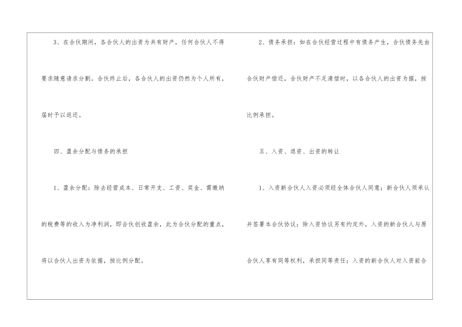 合伙人合同范本(通用5篇)_第3页