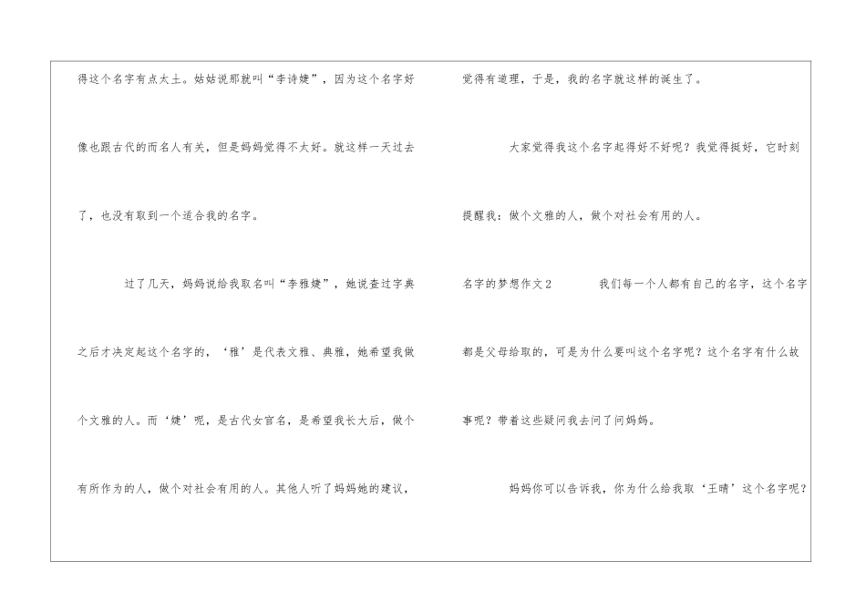 名字的梦想作文_第2页