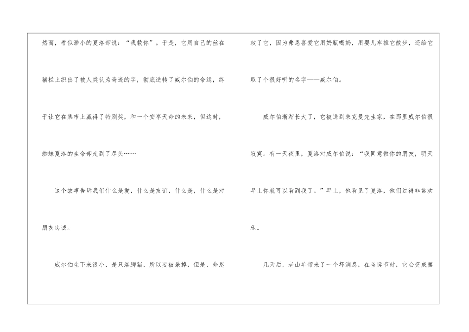 名著《夏洛的网》读后感最新5篇_第2页