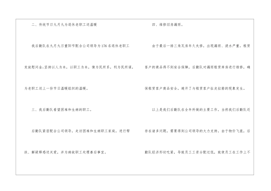 后勤员工2024年终工作总结模板_第2页