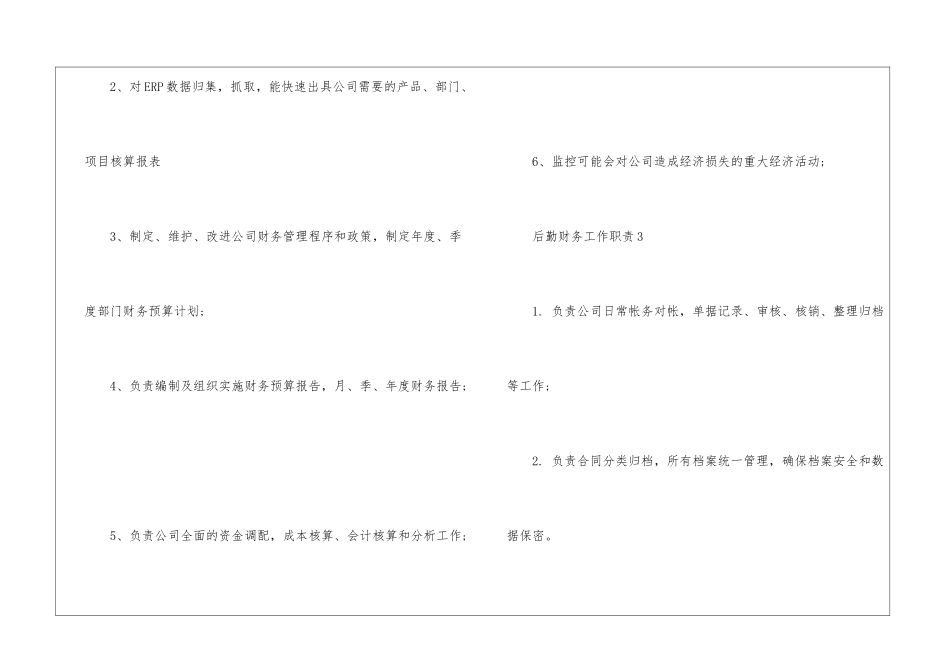 后勤财务工作主要职责说明_第2页