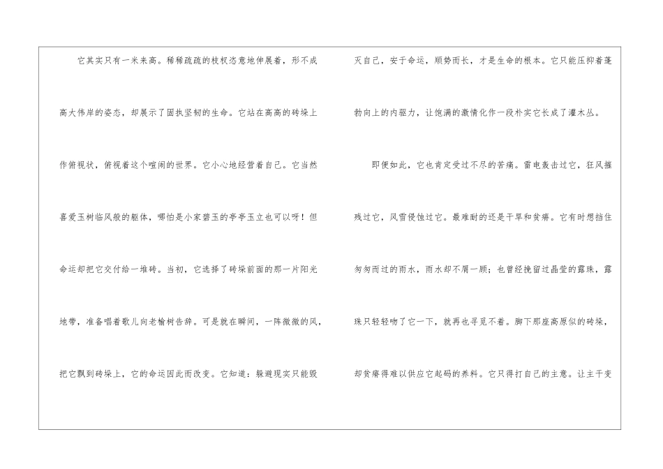 向一棵树鞠躬阅读附答案-_第2页