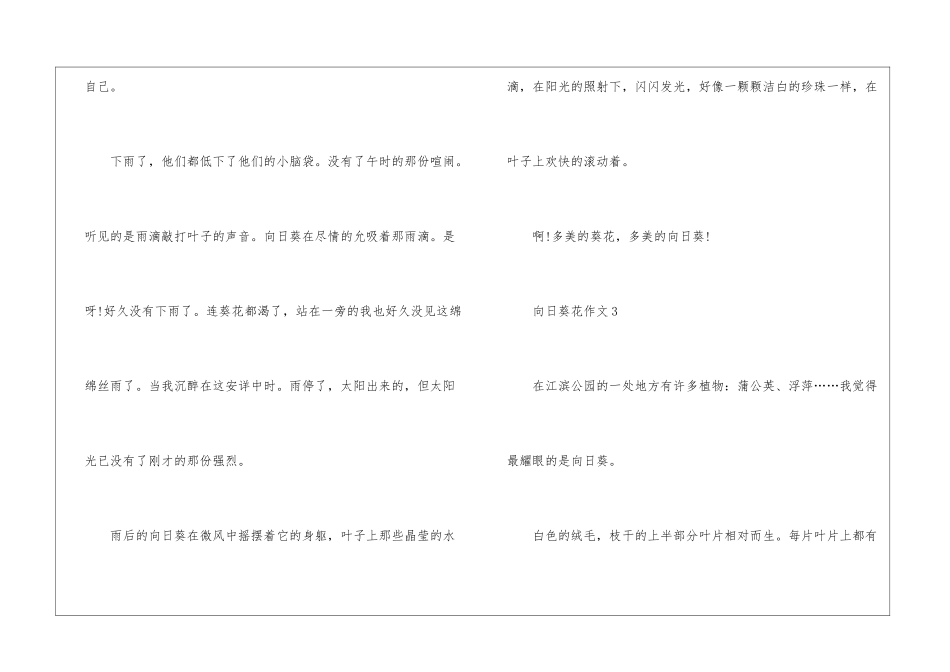 向日葵花作文大全10篇_第3页