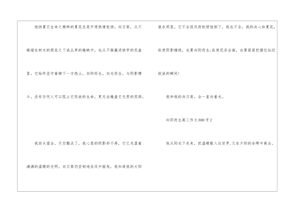 向阳而生高三作文800字5篇_第3页