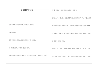 向领导汇报材料