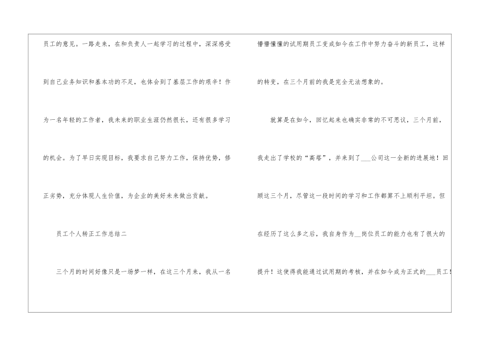 员工个人转正工作总结最新5篇_第3页