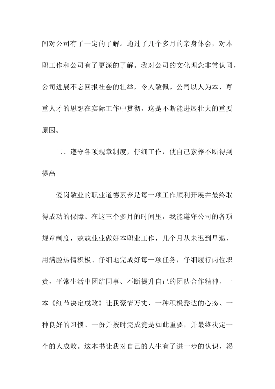 员工个人转正总结_第2页